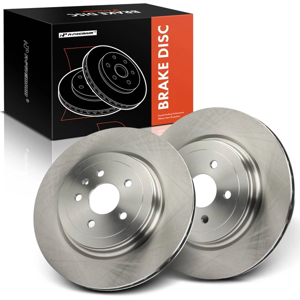 2 Pcs Rear Disc Brake Rotors for 2012-2016 Tesla S