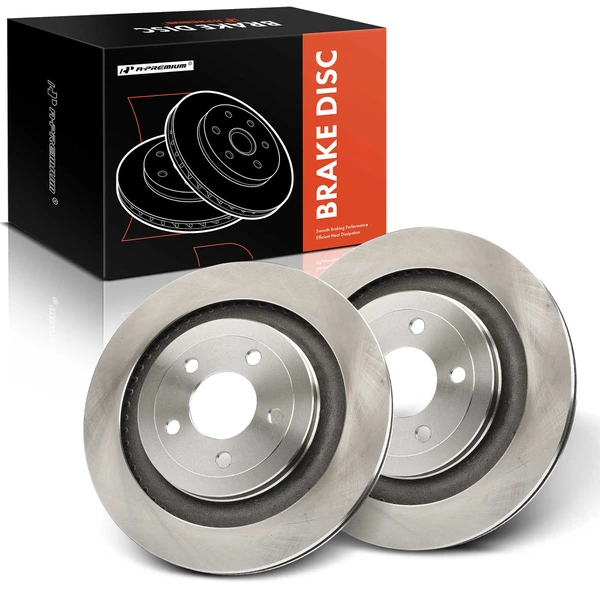 2 Pcs Rear Disc Brake Rotors for Ford Mustang 2015-2022 V8 5.0L L4 2.3L