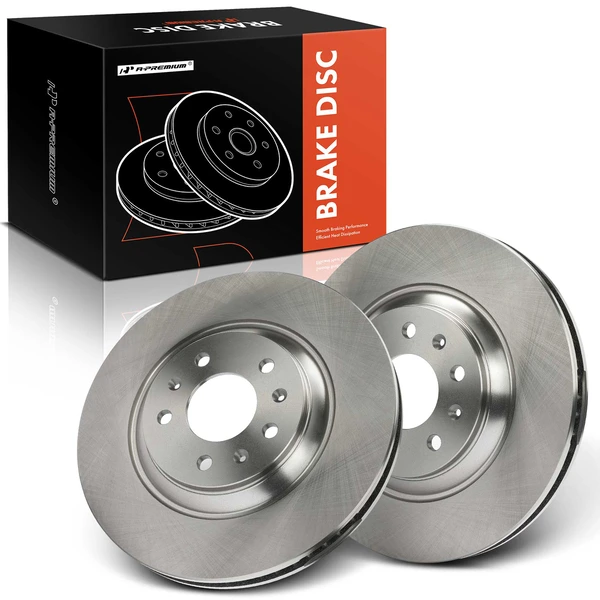 2 Pcs Front Disc Brake Rotors for Cadillac CTS 06-07 STS 05-08 Pontiac Bonneville