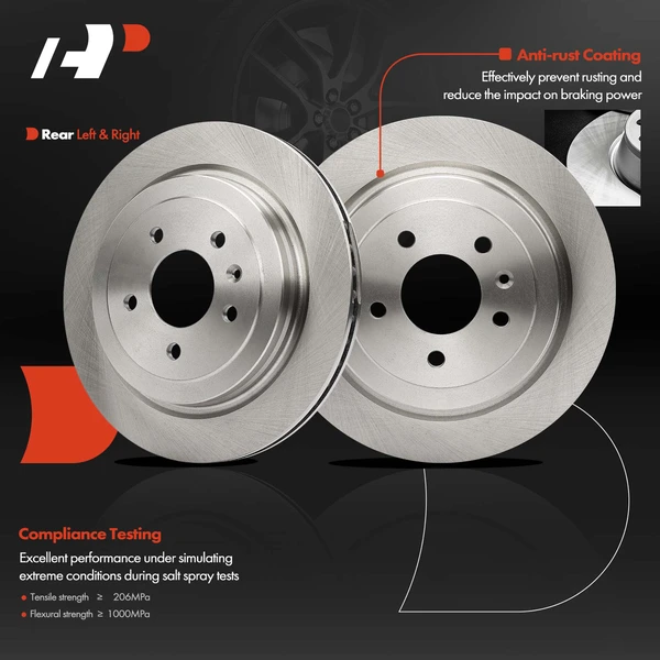 2 Pcs Rear Disc Brake Rotors for Cadillac ATS 2013-2019
