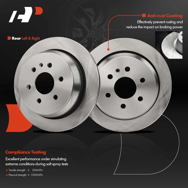 2 Pcs Rear Disc Brake Rotors for Chevrolet Colorado GMC Canyon 2015-2022