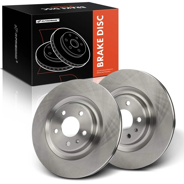 2 Pcs Rear Disc Brake Rotors for 2015-2016 Audi S7
