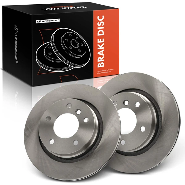 2 Pcs Rear Disc Brake Rotors for BMW E90 E46 325Ci 2001-2006 323i 325i 328Ci