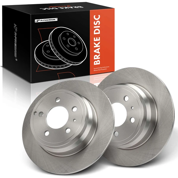 2 Pcs Rear Disc Brake Rotors for Volvo C70 1998-2004 S70 V70 850 1994-1997