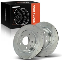 2 Pcs Rear Drilled Brake Rotors