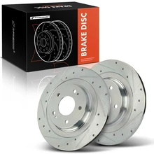 2 Pcs Rear Drilled Brake Rotors for 2013-2021 2023 Mitsubishi Outlander Sport
