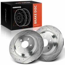 2 Pcs Rear Drilled Brake Rotors