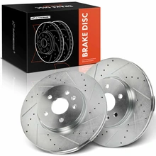 2 Pcs Front Drilled Brake Rotors