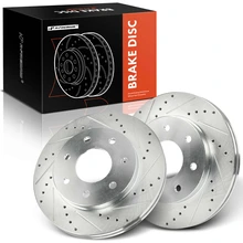 2 Pcs Front Drilled Brake Rotors