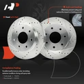 2 Pcs Front Drilled Brake Rotors for Ford F-150 04-08 Lincoln Mark LT 06-08