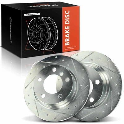 2 Pcs Rear Drilled Brake Rotors