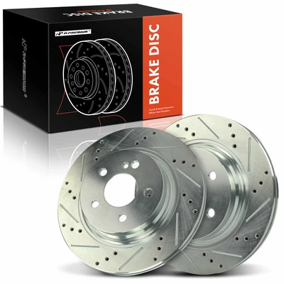 2 Pcs Rear Drilled Brake Rotors