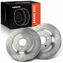 2 Pcs Rear Drilled Brake Rotors