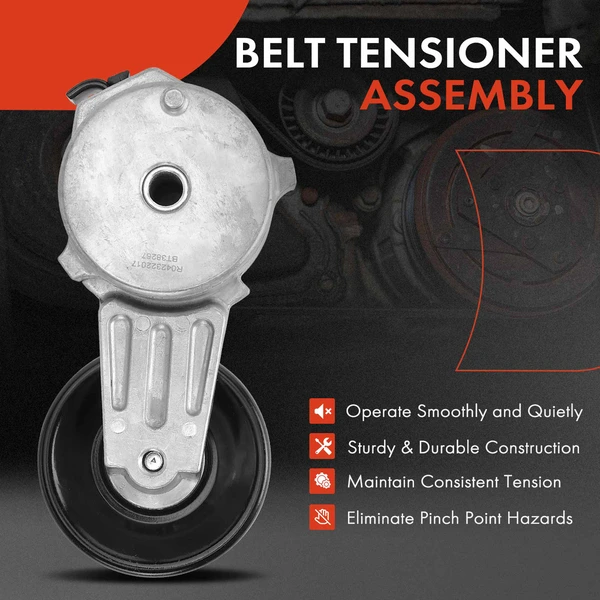Belt Tensioner with Pulley for Chevrolet Tahoe Blazer C1500 C2500 C3500 GMC Yukon