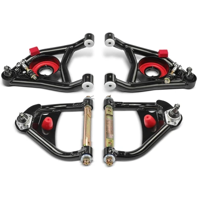 4 Pcs Front Upper & Lower Control Arm Kit