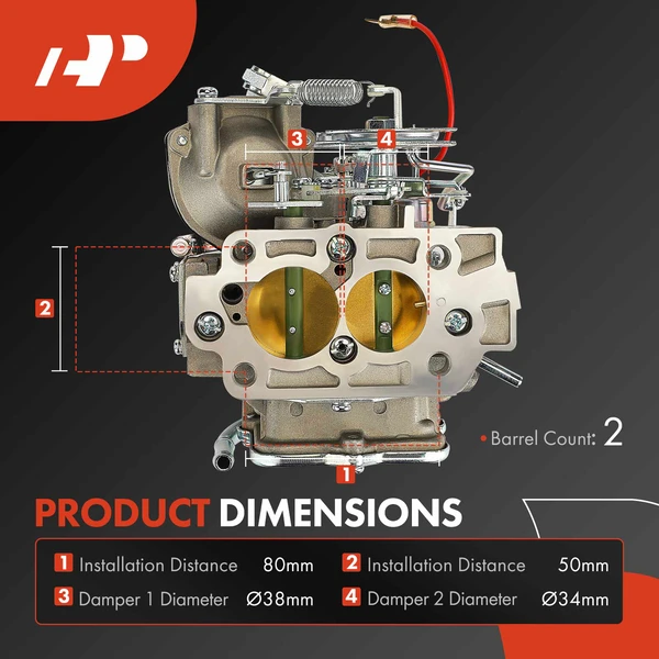 2 Barrel Carburetor for Nissan Pathfinder 720 Z24 Datsun 2.0 2.2 2.4L 1983-1989