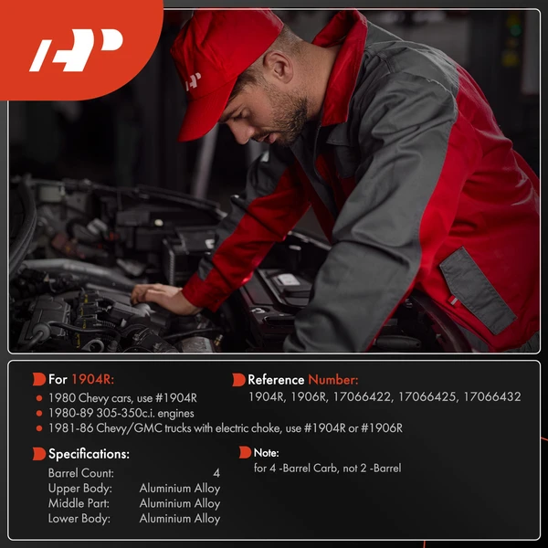 4 Barrel Quadrajet Carburetor for 1987-1990 Chevrolet Camaro