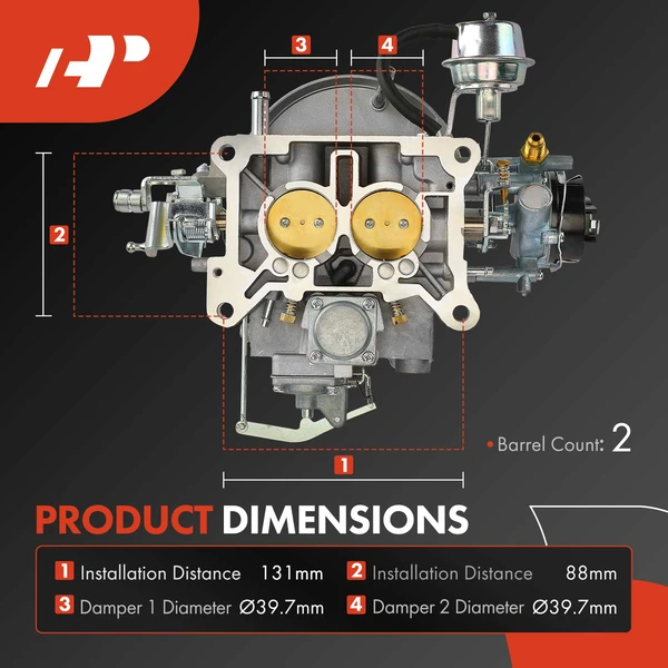 2 Barrel Carburetor for Ford 100 F250 F350 289 302 351 Cu Jeep 360 Cu