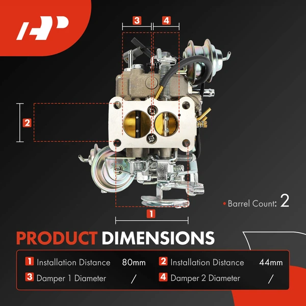 2 Barrel Carburetor for 1985-1992 Toyota Corolla