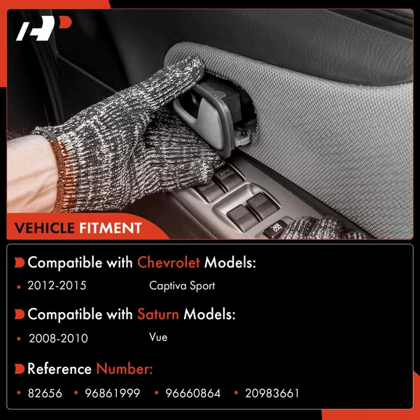 Chrome Right Interior Door Handle for Chevy Captiva Sport 12-15