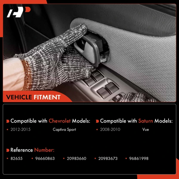 Chrome Left Interior Door Handle for Chevy Captiva Sport 12-15