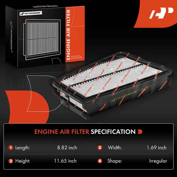 Engine Air Filter for Hyundai Genesis 2009-2011 V6 3.8L Rigid Panel
