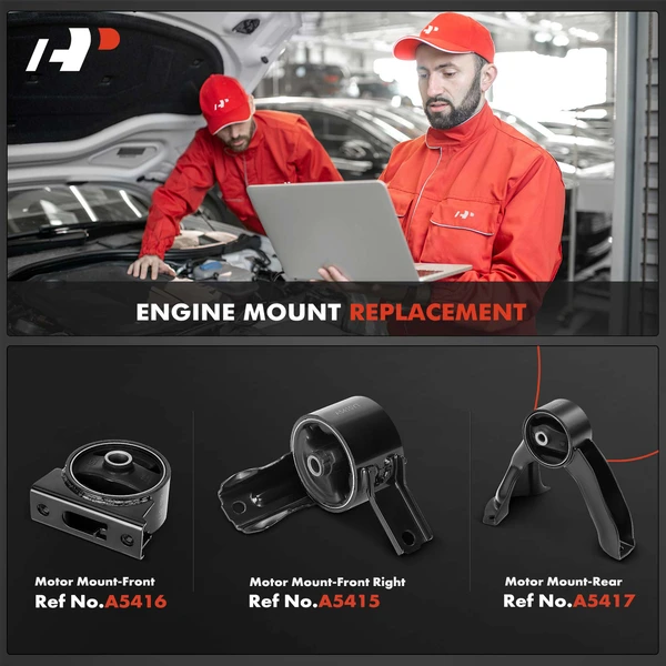 3-Pc Motor Mount, Front & Rear, A-Premium APEM402