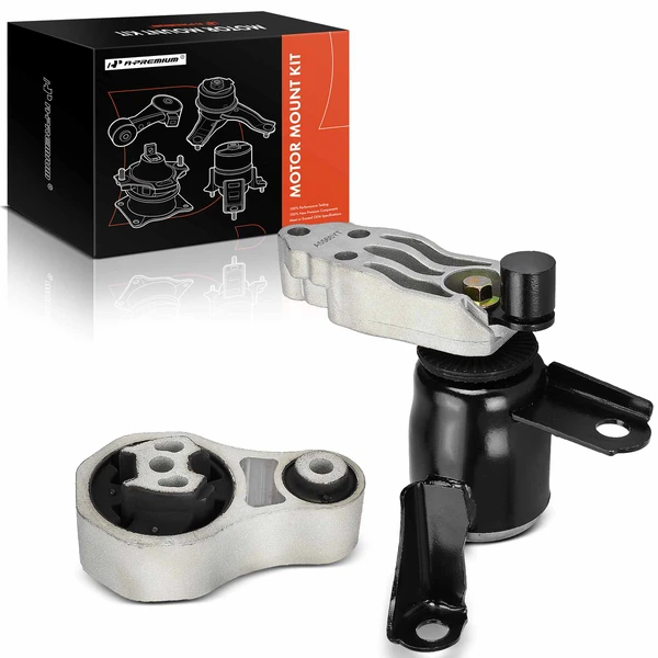 2-Pc Motor Mount + Torque Strut Mount, Front Right & Rear, A-Premium APEM461
