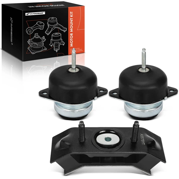 2005-2010 Ford Mustang 3-Pc Engine Mount and Transmission Mount Kit Front Left & Front Right A-Premium APEM471