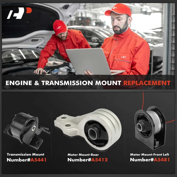 3-Pc Engine Mount and Transmission Mount Kit Front & Rear A-Premium APEM426