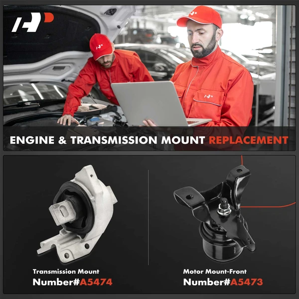 2-Pc Engine Mount and Transmission Mount Kit Front A-Premium APEM432