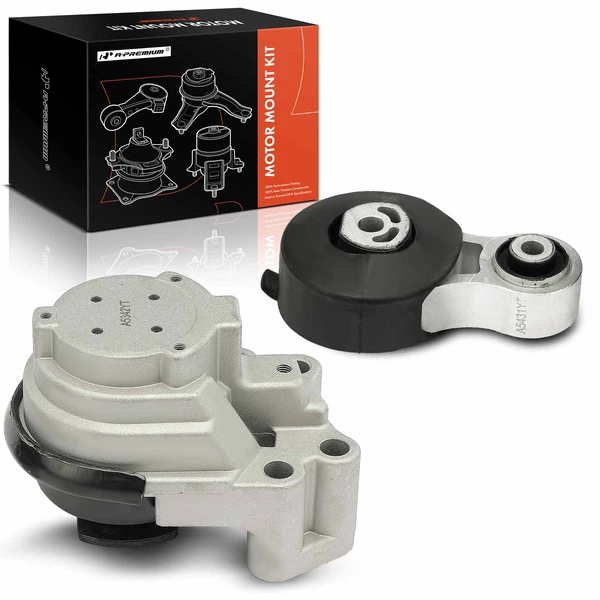 2-Pc Motor Mount + Engine Torque Strut Mount, Front Right & Rear, A-Premium APEM439