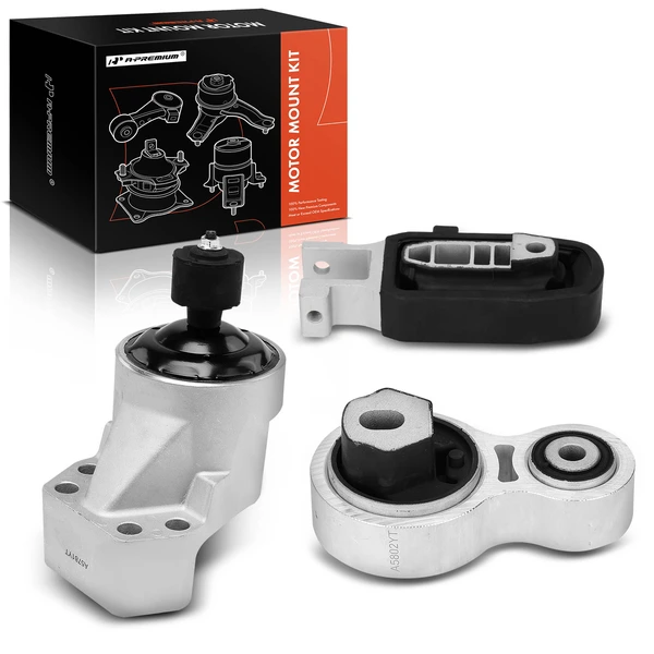 3-Pc Engine Torque Strut Mount + Engine Mount, Front, A-Premium APEM442