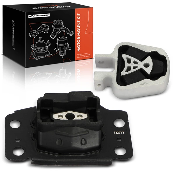 2013-2020 Ford Fusion 2-Pc Engine Mount and Transmission Mount Kit Upper & Lower A-Premium APEM443