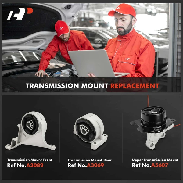 3-Pc Transmission Mount Front & Rear A-Premium APEM504