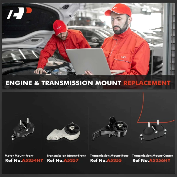 4-Pc Engine Mount and Transmission Mount Kit Front & Rear A-Premium APEM514