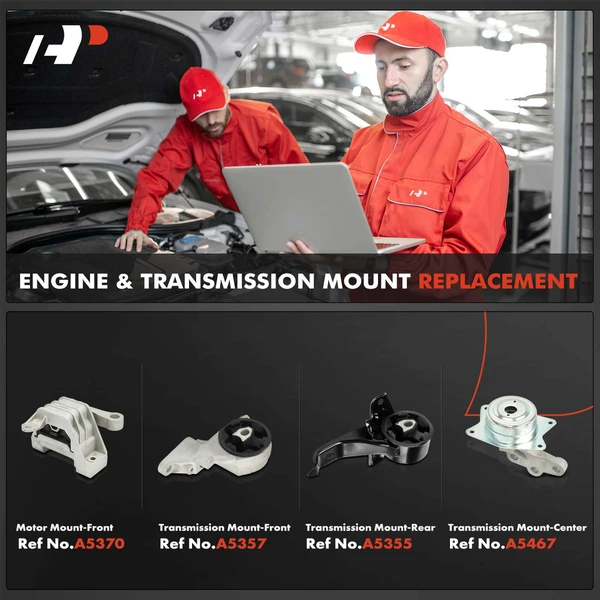 4-Pc Engine Mount and Transmission Mount Kit Front & Rear A-Premium APEM515