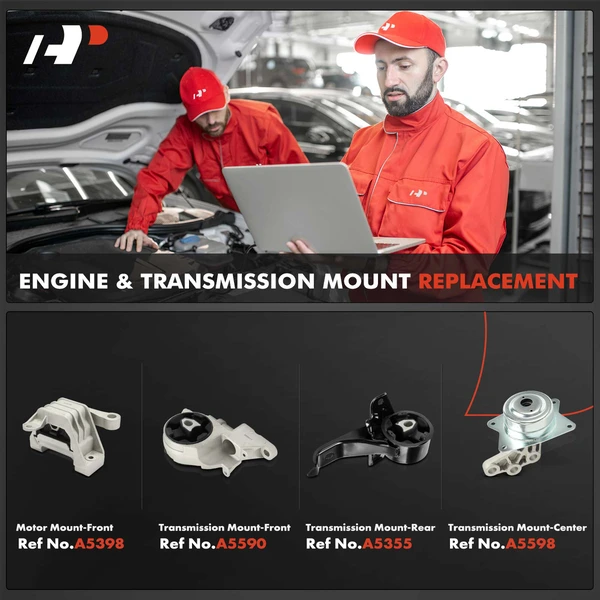 4-Pc Engine Mount and Transmission Mount Kit Front & Rear A-Premium APEM518