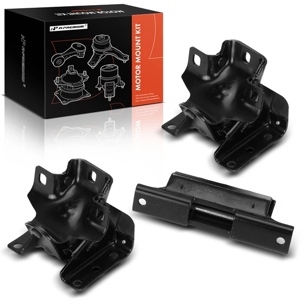 2001-2003 2005-2006 GMC Sierra 1500 HD 3-Pc Engine Mount and Transmission Mount Kit Front A-Premium APEM525