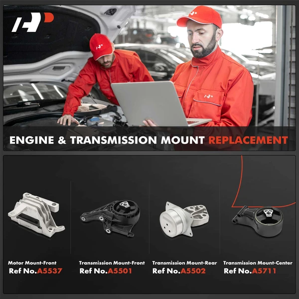 4-Pc Engine Mount and Transmission Mount Kit Front & Rear A-Premium APEM539