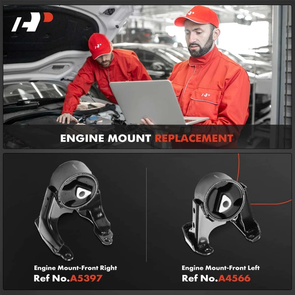 2-Pc Engine Mount, Front Left & Right, A-Premium APEM554