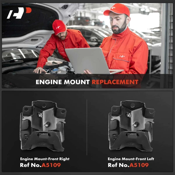 2-Pc Engine Mount, Front Left & Right, A-Premium APEM556