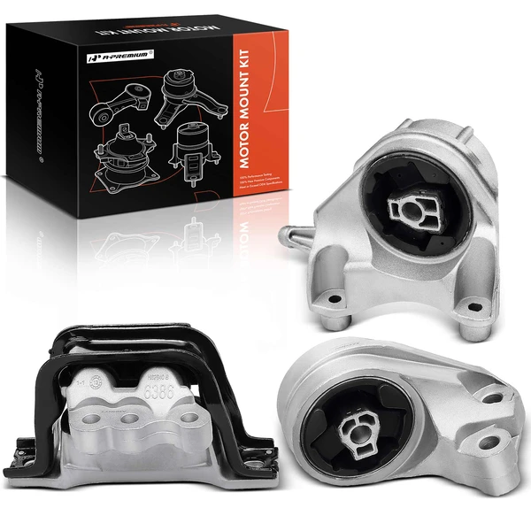 2010-2017 GMC Terrain 3-Pc Engine Mount and Transmission Mount Kit Front & Rear A-Premium APEM489