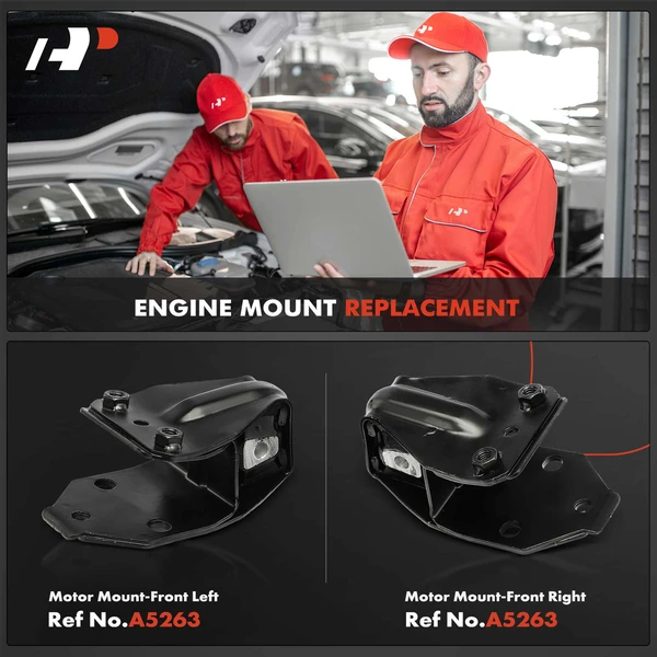 2008-2009 Buick Allure 2-Pc Motor Mount Front Left & Right A-Premium APEM494