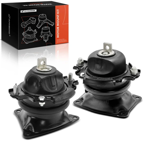 2-Pc Motor Mount with Electrical Connector, Front & Rear, A-Premium APEM572