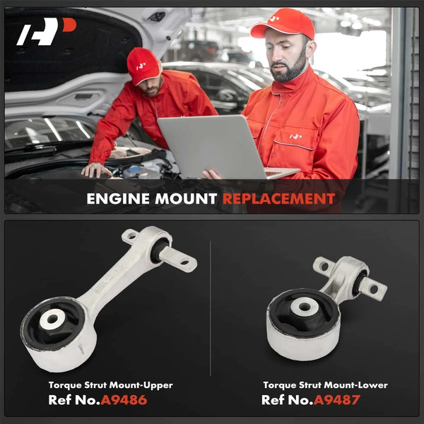 2-Pc Torque Strut Mount, Front Upper & Lower, A-Premium APEM589