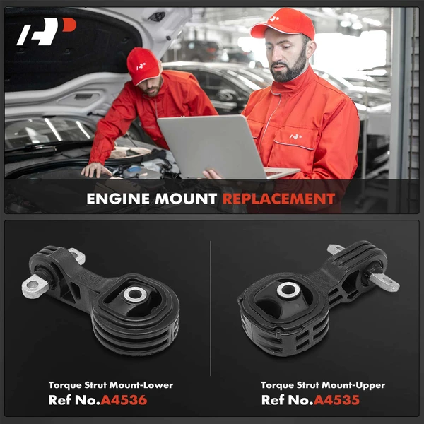 2-Pc Torque Strut Mount, Front Upper & Lower, A-Premium APEM592