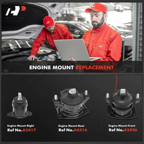 3-Pc Engine Mount Front & Rear A-Premium APEM603