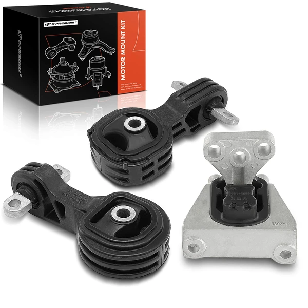 3-Pc Engine Mount and Transmission Mount Kit Front Upper & Rear Lower A-Premium APEM613