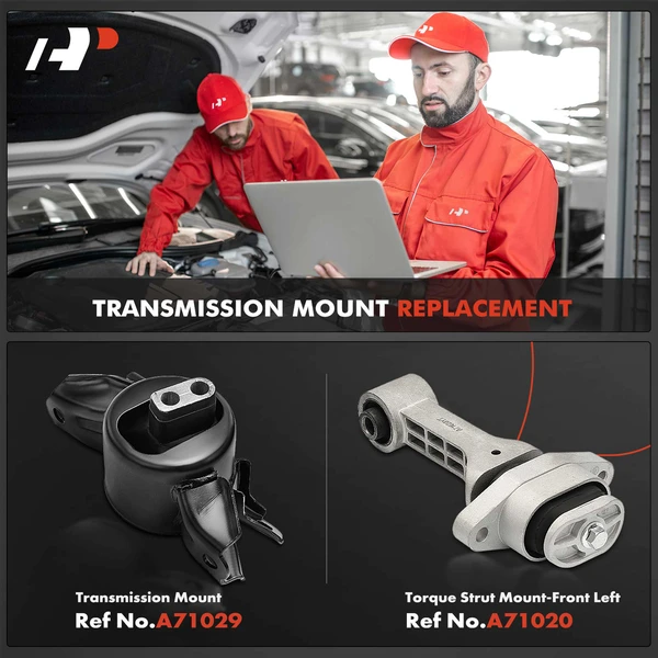 2-Pc Engine Mount and Transmission Mount Kit Front Left A-Premium APEM640